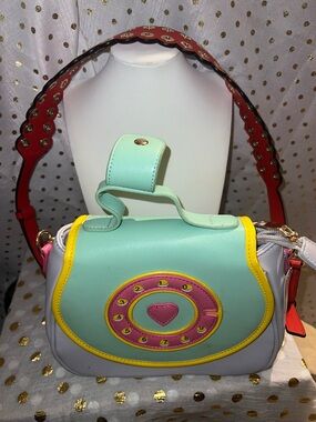 Mint Green Multicolor Women's Top-Handle Shoulder Bag